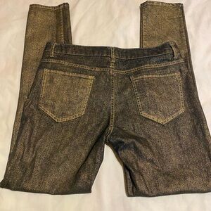 Bongo Juniors Size 11 Blue Denim Gold Foil Jeans